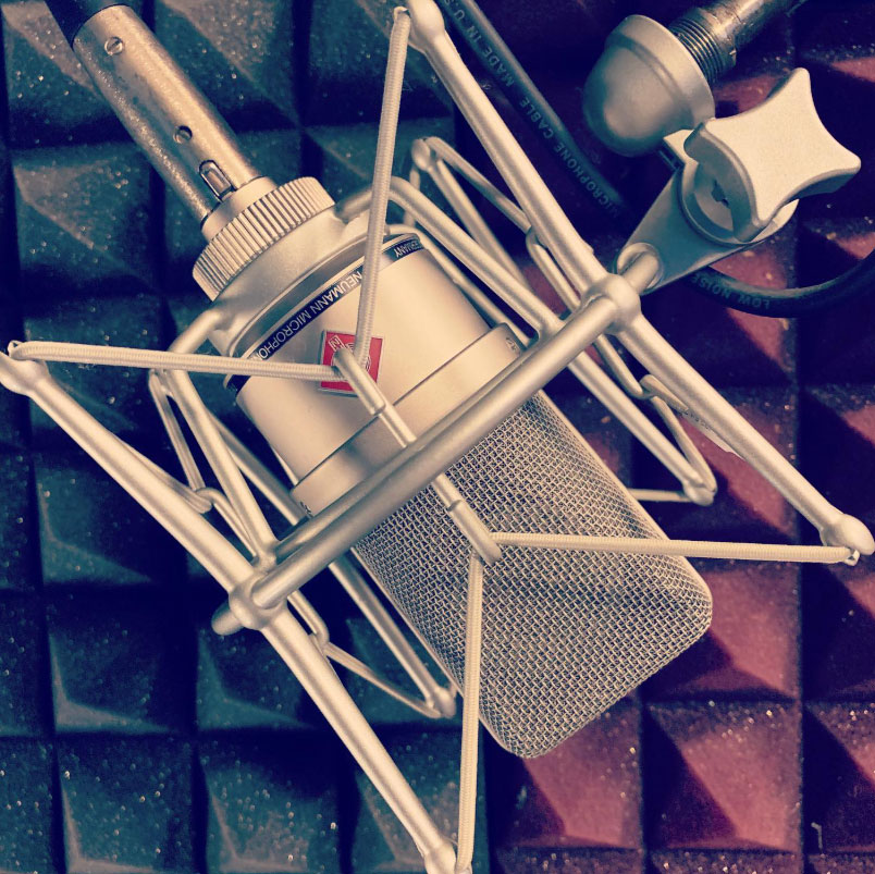 Neumann TLM 103 microphone inside Bill Stage's Whisper Room booth