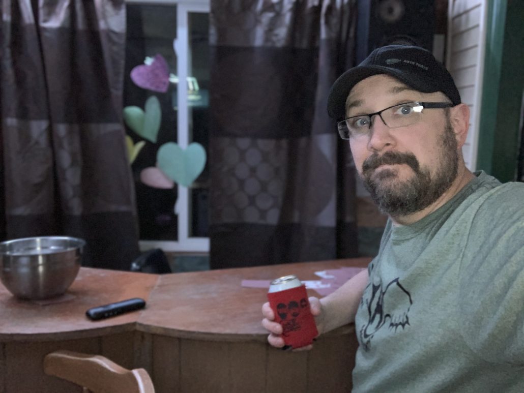 Bill Stage relaxed at his kitchen table, the family-friend feeling a familiar brand voice creates