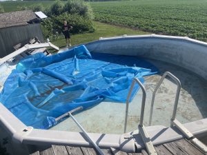 Bill Stage authentic marketing-pool after liner failure
